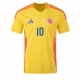 Columbia James Rodriguez #10 Tricou Fotbal Replică Copa America 2024 Barbati Acasa